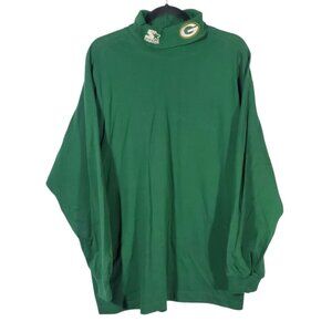 VTG Starter Pro Line NFL Green Bay Packers Long Sleeve T-Shirt Mens L Turtleneck